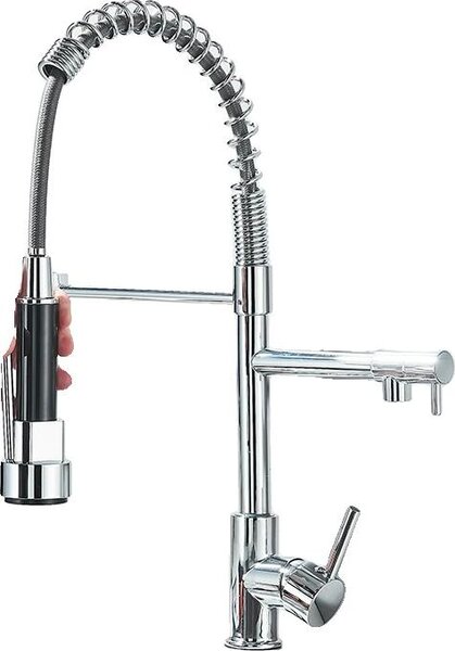 Rubinetto da cucina, funzione spray estraibile, monocomando, cromato