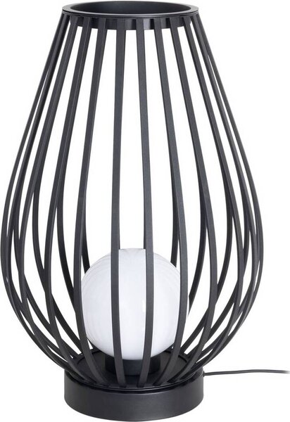 Luce da terrazza Lucande Marrin, nero, metallo, Ø 46 cm