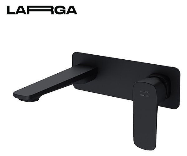 Miscelatore per lavabo con corpo miscelatore LARGA nero (S951-385)