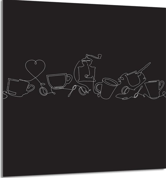 PIATTO IN VETRO PER CUCINA 60x65 Nero