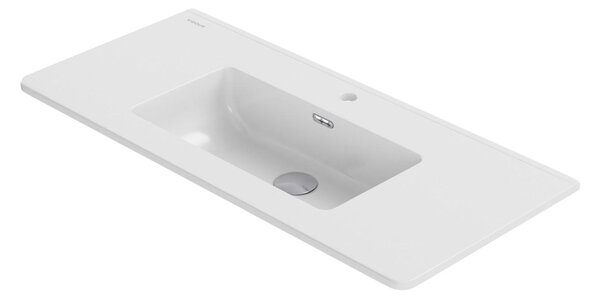 VIGOUR Clivia lavabo d'arredo con troppopieno e foro per rubinetto 101x46cm, bianco