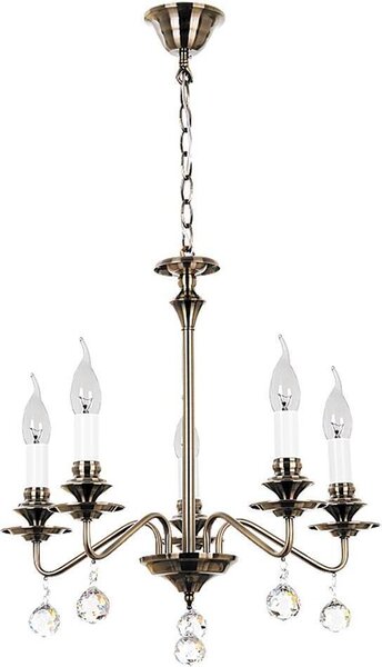 Lampada a sospensione Beatrice in metallo color bronzo antico Ø61cm H:48cm