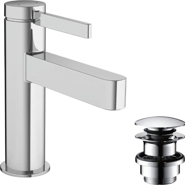 Miscelatore lavabo hansgrohe 100 Finoris con dispositivo di scarico push-open cromato, 1 pz
