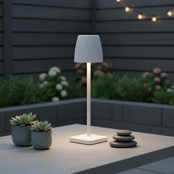 Nova Luce COLT Lampada da tavolo LED bianco 2W IP54 bianco caldo 8x8,2x30cm 9223415