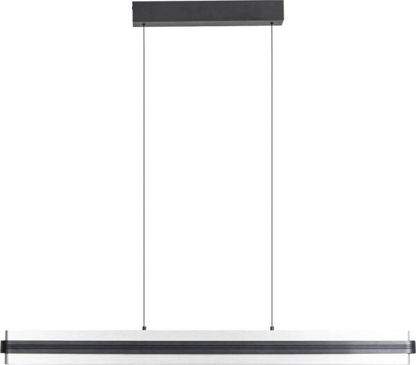 Lampada a sospensione Lucande LED Tarnin, nero/nickel, 98 cm