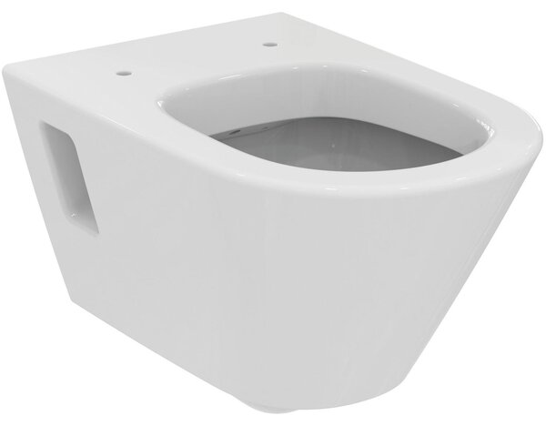 VIGOUR DERBY V3 WC da parete con bordo di scarico, fissaggio a vista, rivestimento PflegetectPlus, bianco