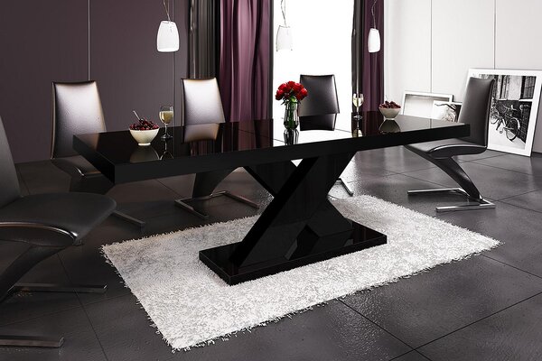 Tavolo da pranzo di design HE-888, lucido, allungabile da 160 a 210 cm