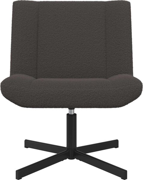VidaXL Sedia girevole grigio scuro 63 x 75 x 76 cm in pelle di pecora