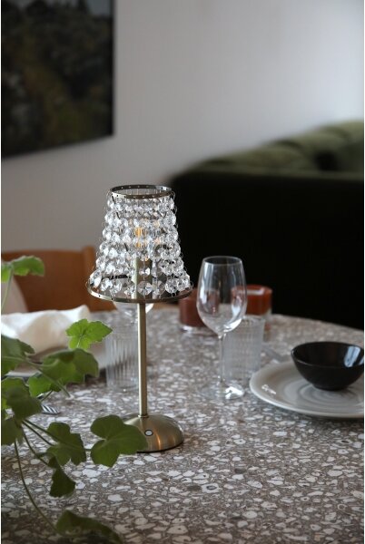 Markslöjd 109125 - Lampada da tavolo ricaricabile LED dimmerabile LIORA 1xE14/2W/2000 mAh ottone