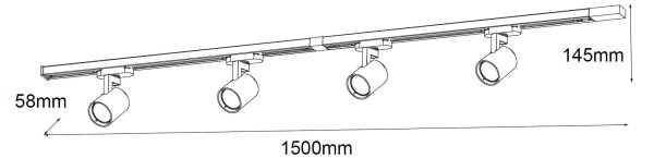 Brilagi - Faretto su binario HUSKY 4xGU10/10W/230V nero/oro