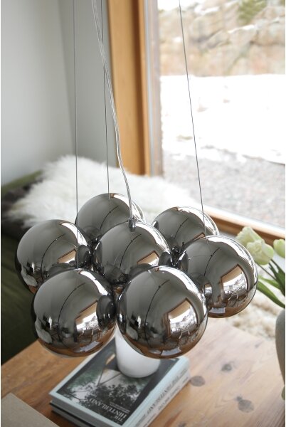 Markslöjd 109167 - Lampadario a sospensione con cavo CUPOLO 7xE14/40W/230V cromo lucido