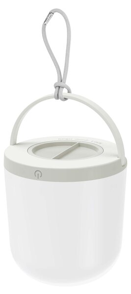 Lampada LED da esterno dimmerabile, luce bianca calda, alimentata a batteria, con passante, IP44, 3000K, 80 lm, grigia
