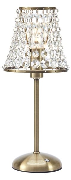 Markslöjd 109125 - Lampada da tavolo ricaricabile LED dimmerabile LIORA 1xE14/2W/2000 mAh ottone