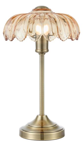 Markslöjd 109180 - Lampada da tavolo KURAGE 1xE27/60W/230V ottone/beige fumé