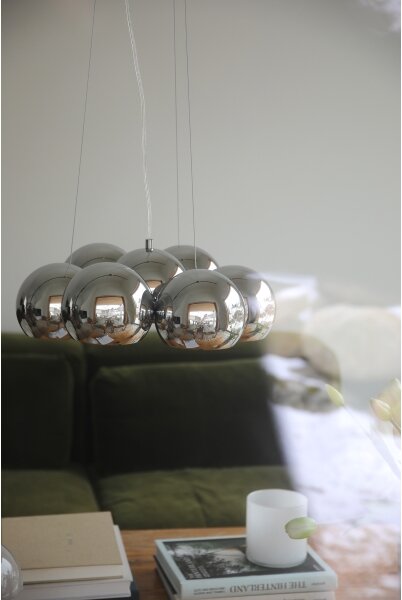 Markslöjd 109167 - Lampadario a sospensione con cavo CUPOLO 7xE14/40W/230V cromo lucido