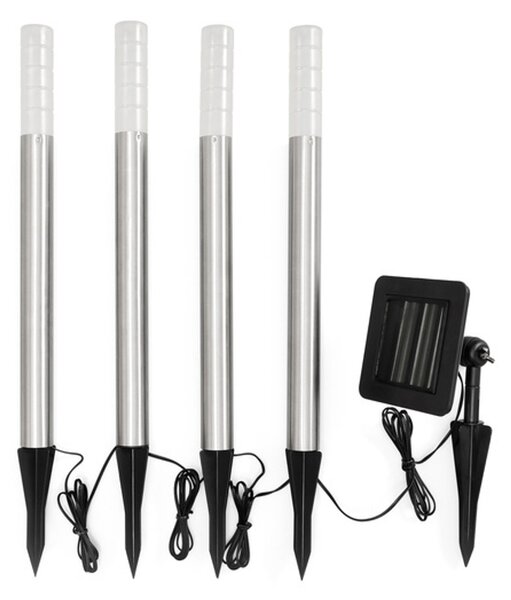 Konstsmide Treviso Lampada solare in acciaio inossidabile/plastica (set da 4)