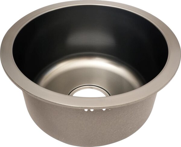 Lavello da cucina, acciaio inox, design moderno, grigio
