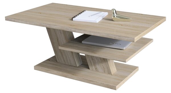 Tavolino da salotto di design Cliff, 110x60x45 cm, con ripiano