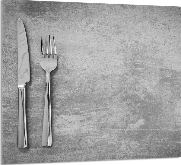 PIATTO IN VETRO PER CUCINA 65x60 Posate