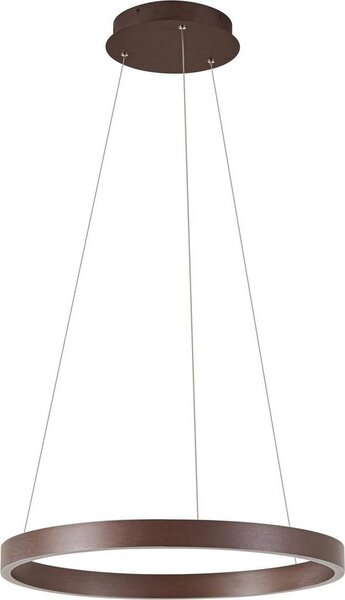 Lucande LED a sospensione Yonam, Ø 60 cm, 1 luce, marrone, CCT