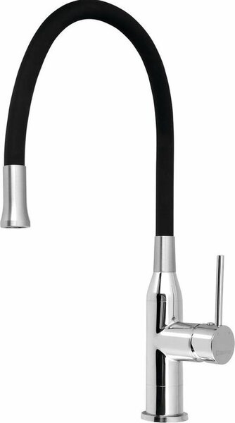 Sapho Baterie - Miscelatore per lavello Sili con braccio flessibile, nero/cromo SR426