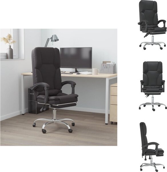 VidaXL Sedia da ufficio con funzione massaggio in Pelle finta nera - Sedie da ufficio