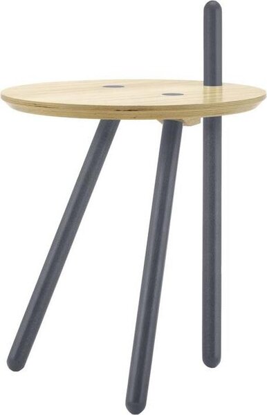 Tavolino Rolf Benz Freistil 196 in legno massello di abete rosso laminato Ø 45 cm