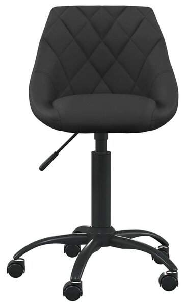 VidaXL Sedia da ufficio in velluto nero