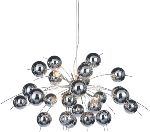 Lampada a sospensione Näve; colore: cromo, trasparente, cromo, 7030942