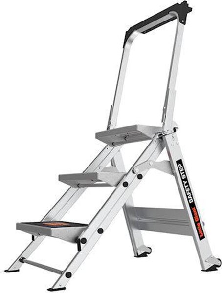 Scala pieghevole Little Giant Safety Step a 3 gradini con maniglione