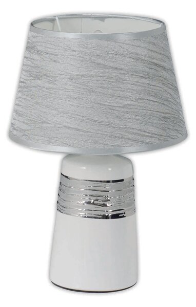 Lampada da tavolo Näve - Materiale: Vetroceramica, tessuto - Colore: bianco; 3137923