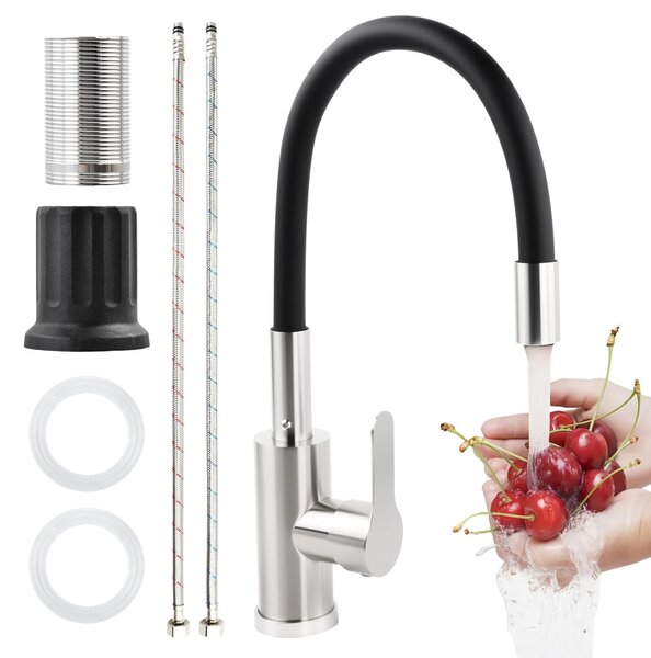 Rubinetto da cucina flessibile con rotazione a 360 gradi