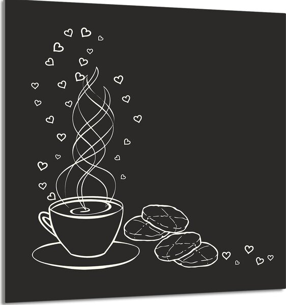 PIATTO IN VETRO PER CUCINA 60x65 Caffè