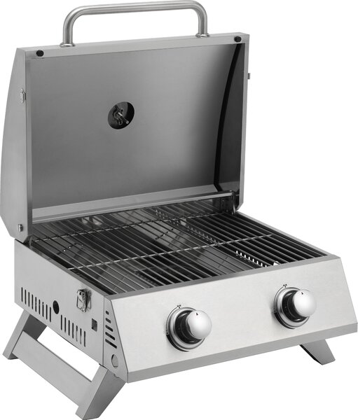 Tepro barbecue a gas da tavolo Chicago, a 2 fuochi, superficie grill: 47,5 x 35 cm