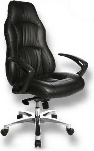 Topstar sedia direzionale OFFICE RS1 Sedia da ufficio ergonomica con braccioli Sedia girevole in pelle per ufficio, casa