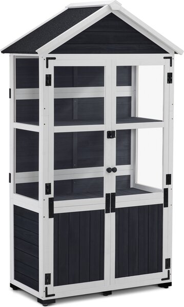 M MCombo Armadietto da giardino in legno, piccolo, 100 × 53 × 178 cm, 0111 (grigio antracite)