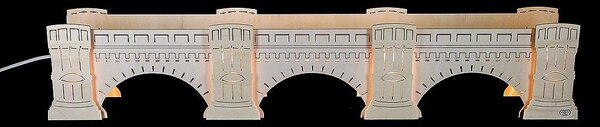 Elevazione ad arco a candela Ponte di Augusto (72x13x11,5 cm) di Tietze Erzgebirgsdesign