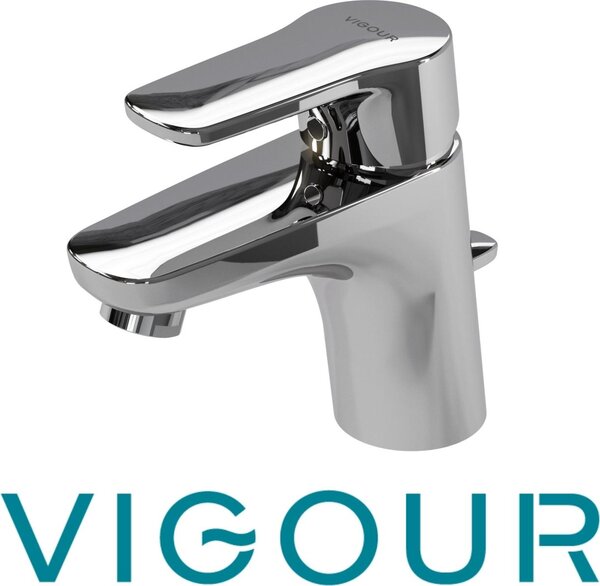 VIGOUR derby V3 XS Piccolo: miscelatore monocomando per lavabo con set di scarico, cromato