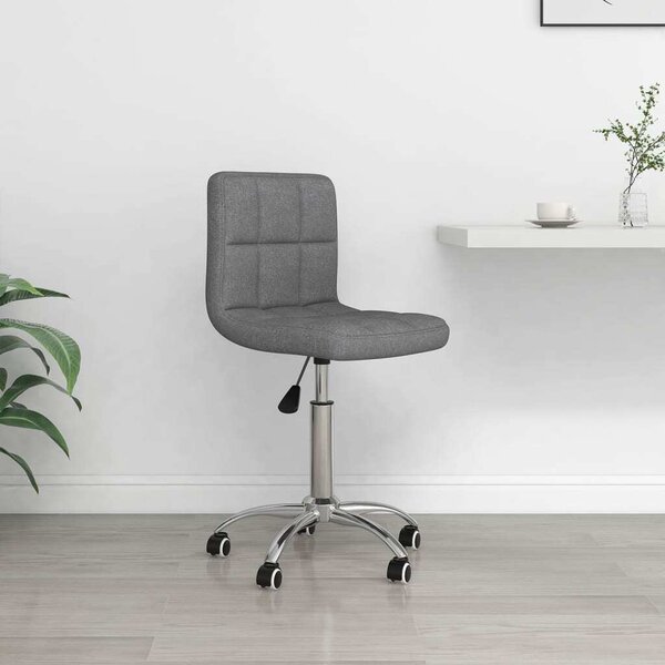 The Living Store sedia da ufficio girevole in tessuto grigio chiaro