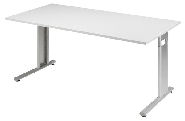Geramöbel scrivania Lisbon 160 X 80 grigio chiaro/argento