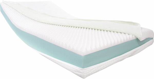 Dibapur® Visco Aloe Vera: Materasso ortopedico (190x200) con schiuma viscoelastica e schiuma a freddo (alta densità), circa 16 cm di spessore, rivestito in tessuto liscio con aloe vera, per un'altezza totale di circa 16,2 cm