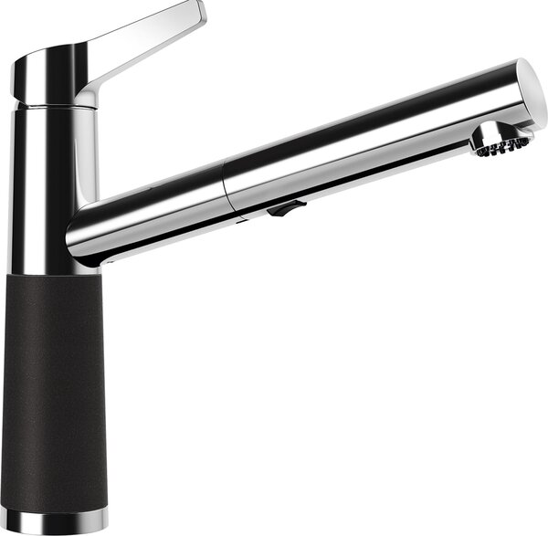 Miscelatore SCHOCK SC-510 in NERO con bocca estraibile / CRISTALITE® Basic Line / miscelatore monocomando