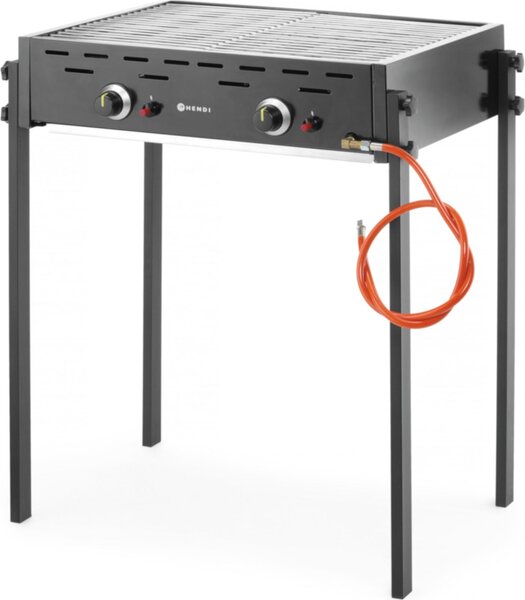 HENDI Barbecue a gas Roast-Master Pro Black, Nero, 11,6kW, 790x560x(H)900mm