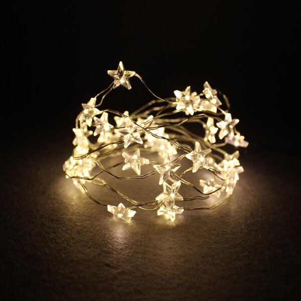Set di 3 catene luminose a LED a forma di stella, ciascuna con 40 LED, per uso subacqueo