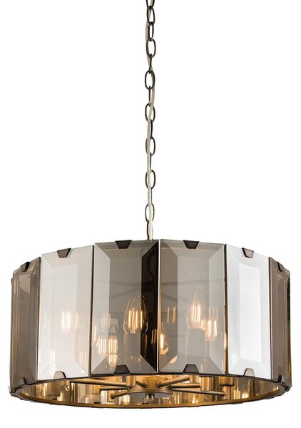 Lampada a sospensione Clooney | 8 luci | 40 W E14 | Metallo/vetro