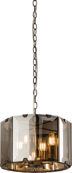 Lampada a sospensione Clooney | 4 luci | 40 W E14 | Metallo/vetro
