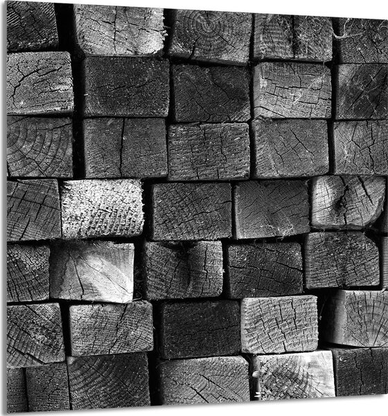 PIATTO IN VETRO PER CUCINA 60x65 legno