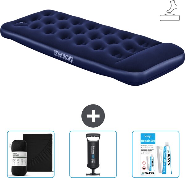 Materasso gonfiabile Bestway - 1 persona - 76 x 185 x 28 cm - Blu - Accessori inclusi