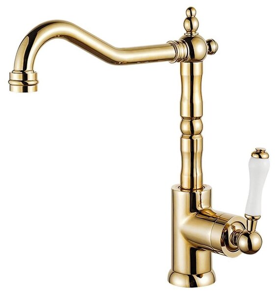 Rubinetto da cucina vintage con bocchetta girevole a 360°