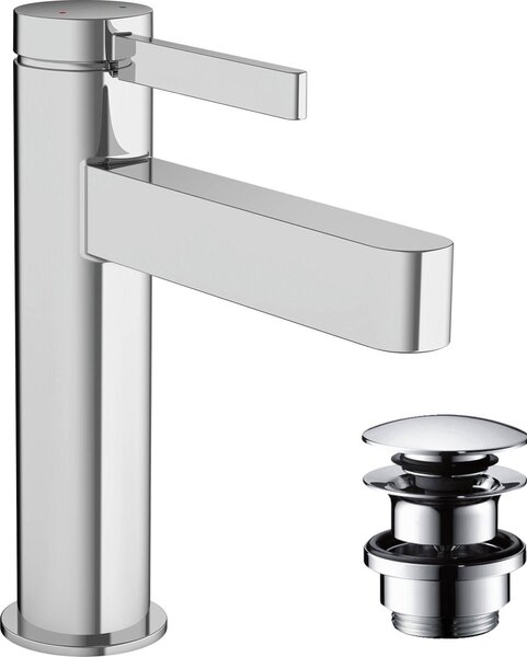 Hansgrohe Finoris robinetterie de lavabo monocommande 110 avec vidage PUSH-Open, portée 139mm, 76023000, 76023000